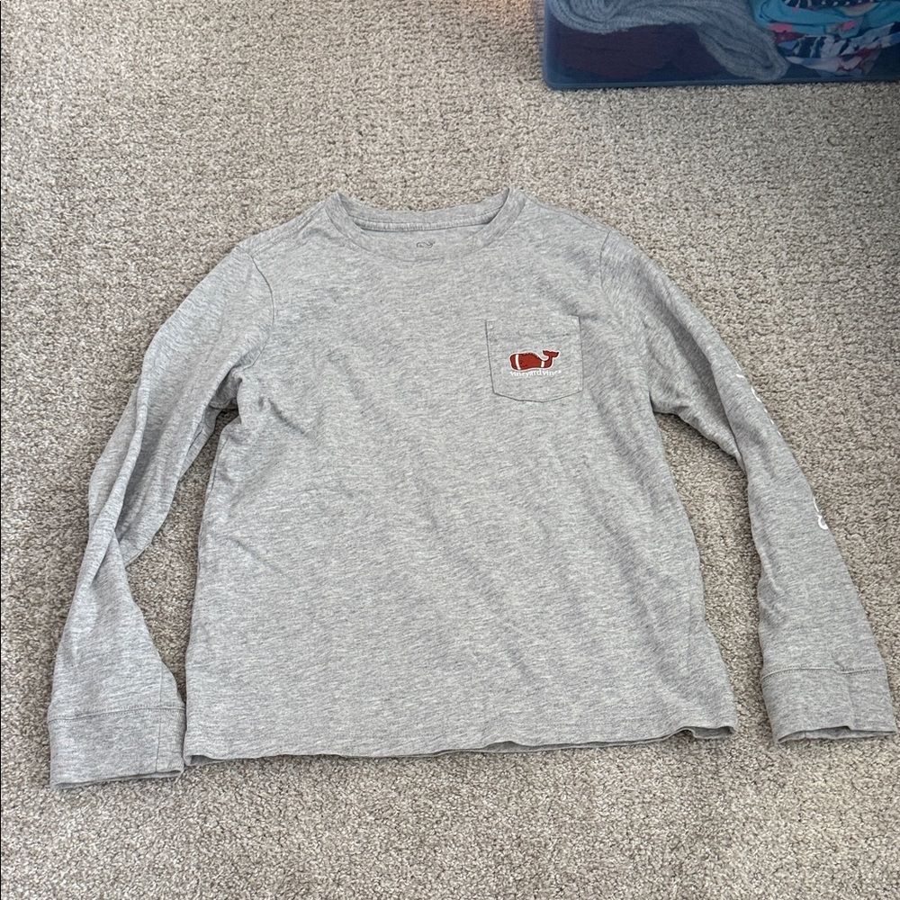 Vineyard Vines Gray Long Sleeve Kids Tee